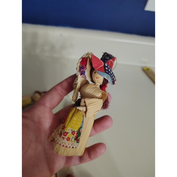 Cornstalk Doll Christmas Ornament Lot ~  Vtg  Collectible Lot Of 15 - Picture 8 of 10